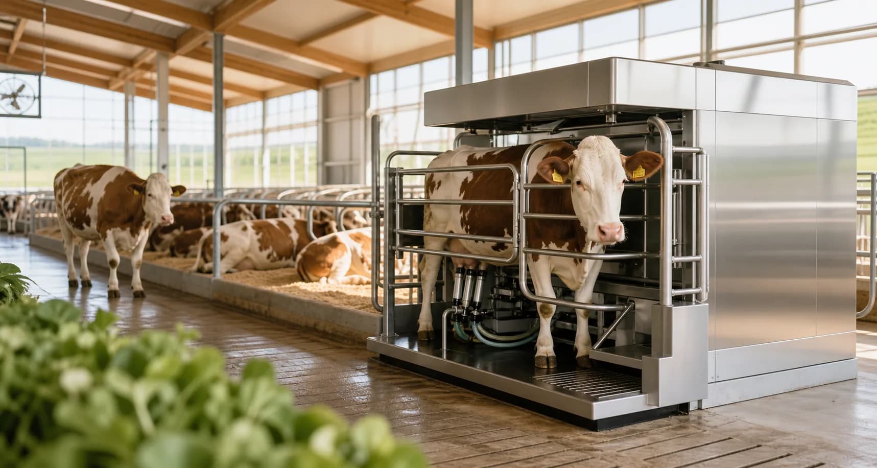 Daria Farm robotic milking facility